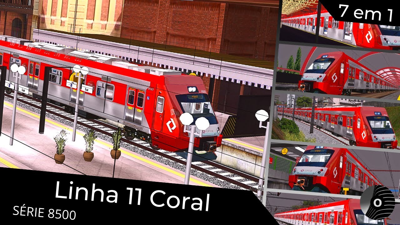 OpenBVE - LINHA 11 CORAL com o TUE SÉRIE 8500 da CPTM! Luz X Estudantes