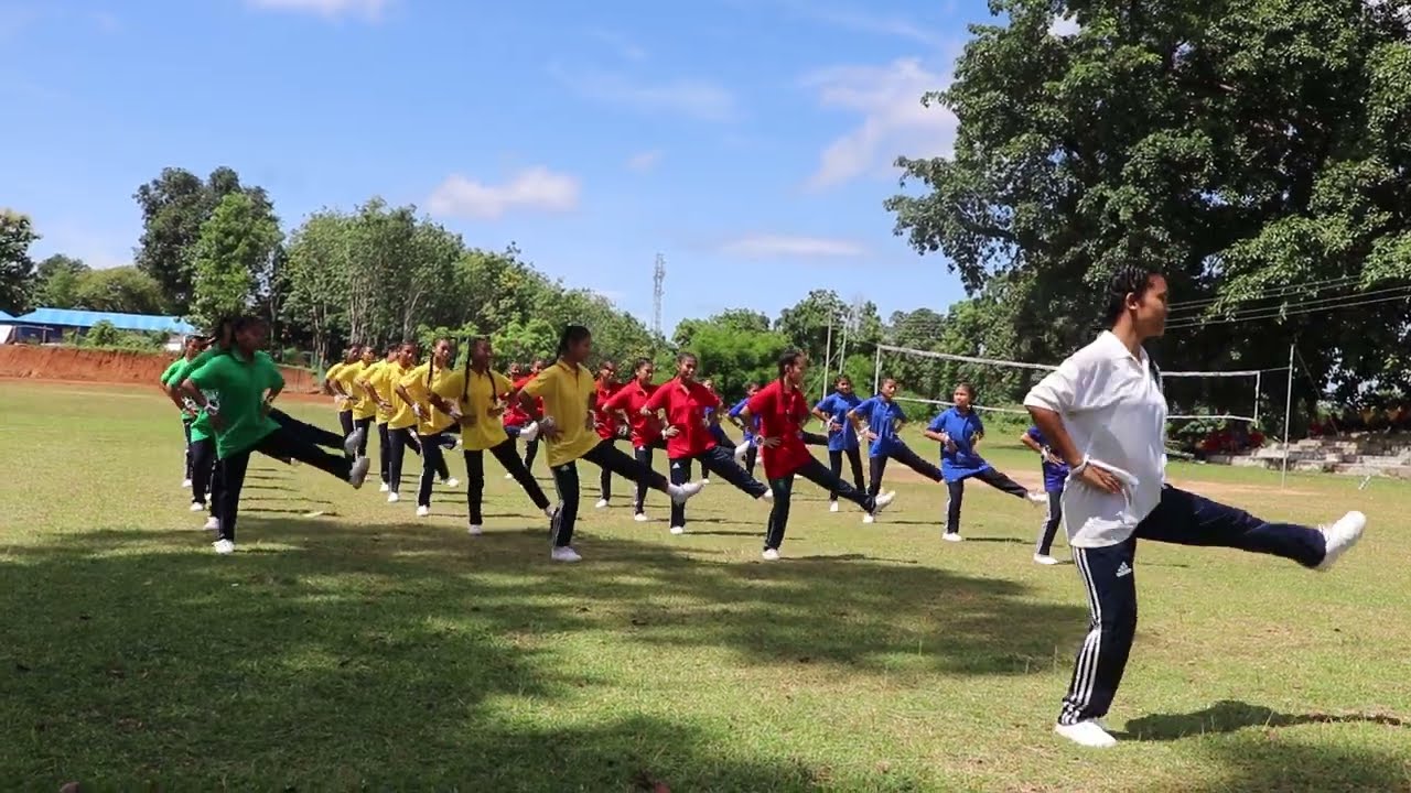 AEROBIC(ZUMBA) PERFORMED BY DHAMMA DIPA SCHOOL HOSTEL GIRLS, MANU BANKUL, SABROOM, TRIPURA-2023