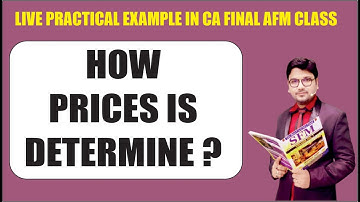 How is the Stock Prices Determined? Live Practical Example Given by Sir in CA CA Final AFM Class