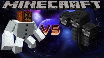 MUTANT SNOW GOLEM VS WITHER - MINECRAFT 1.15.2 (MOB BATTLE)