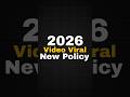 छोटे Channel वालो के लिए | YouTube 2026 New Policy | #youtubeshorts #technology #shortvideo #new