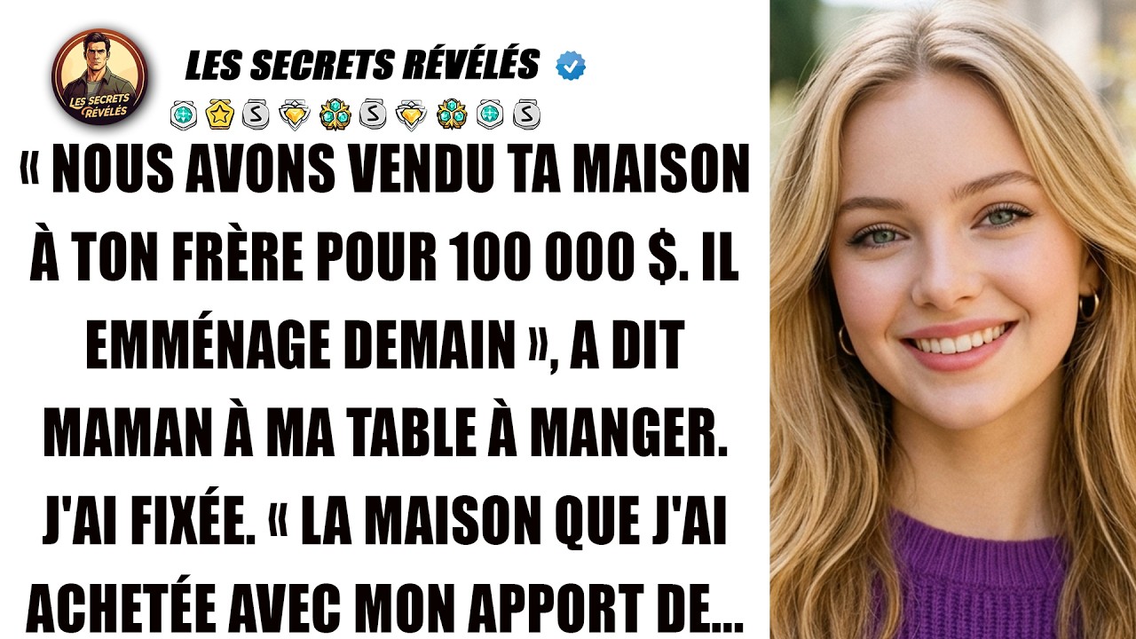 Le dimanche, chez mes parents, le rôti de bœuf était à peine servi que ma mère a posé sa fourchette avec ce sourire que je connaissais trop bien. « Camille, ton frère a besoin d’une maison. Nous...