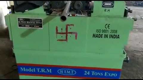 Scaffolding pipe thread rolling machine