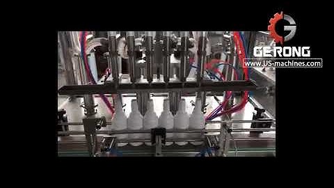 Automatic pesticide bottle filling capping machine running video