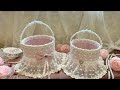 DIY Elegant French Shabby Chic Inspired basket /Flower basket