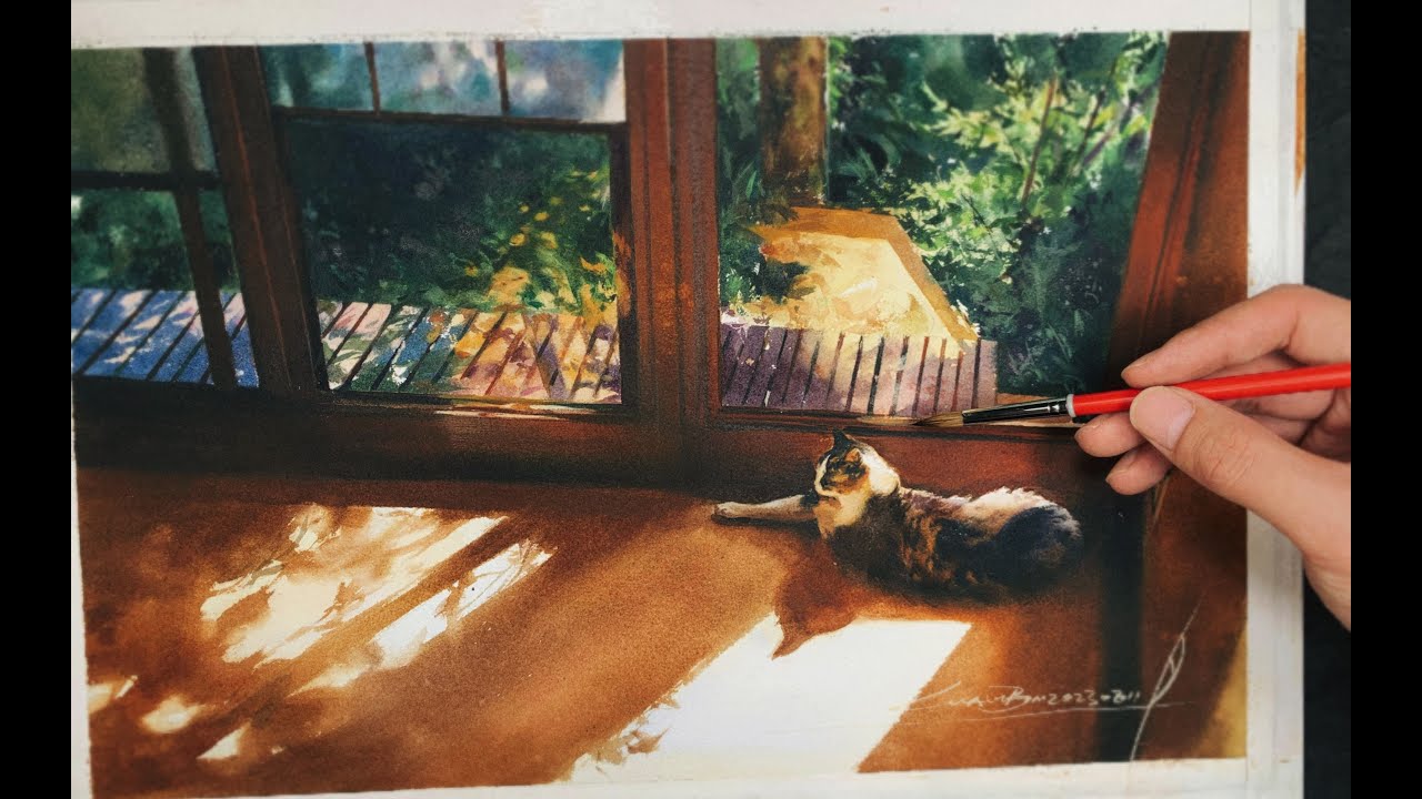 描绘影是为了记录光   水彩作画教程