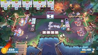 Overcooked 2 Campfire Cook Off lvl 2-3, 2 players co-op, 4 starts, 1414, PL