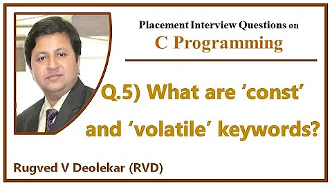C Question 5: What are const and volatile keywords?