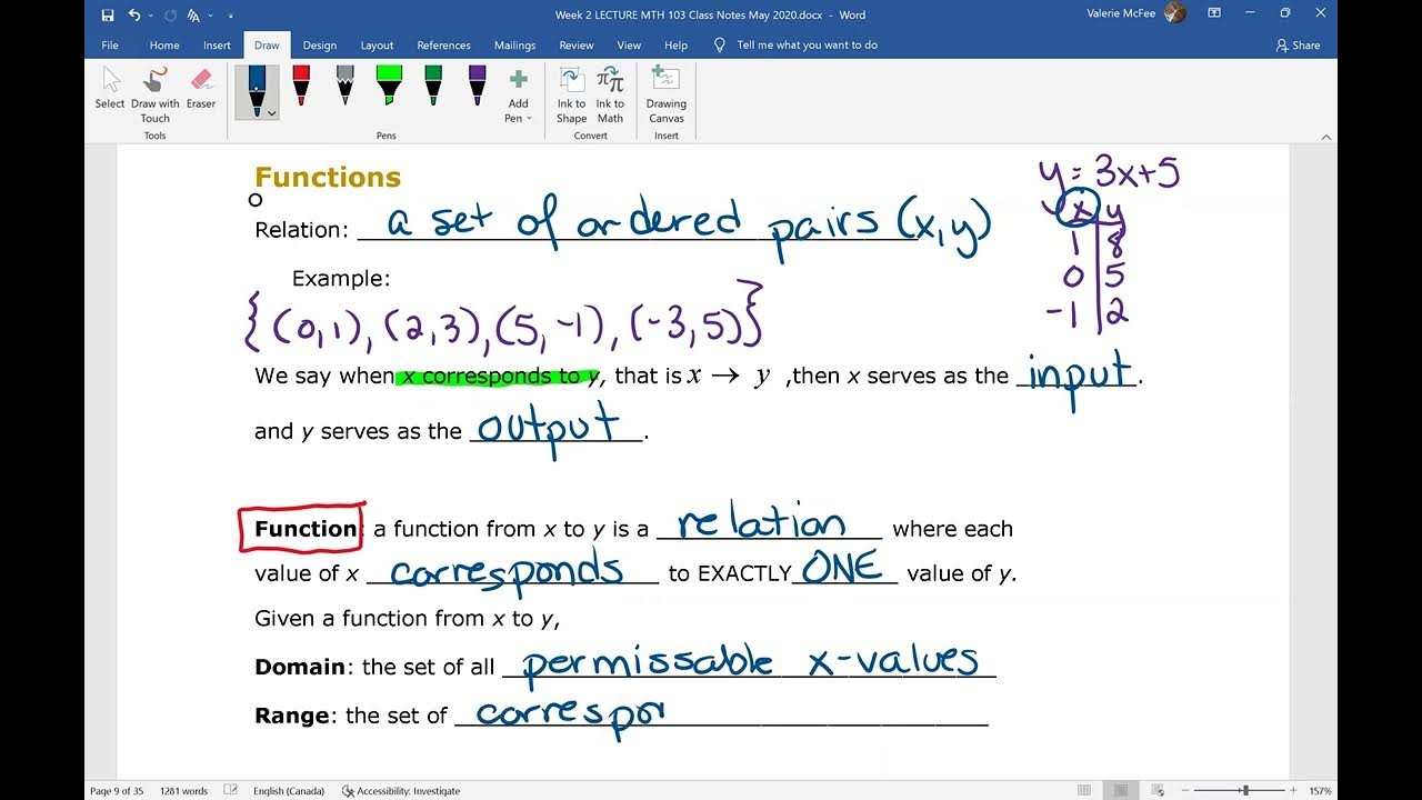 2B Intro to Functions - YouTube