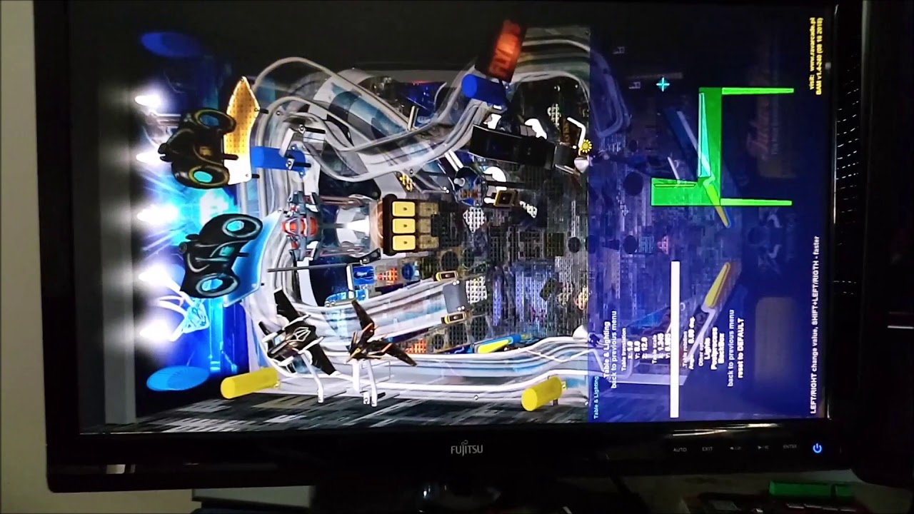 réglages écran futur pinball