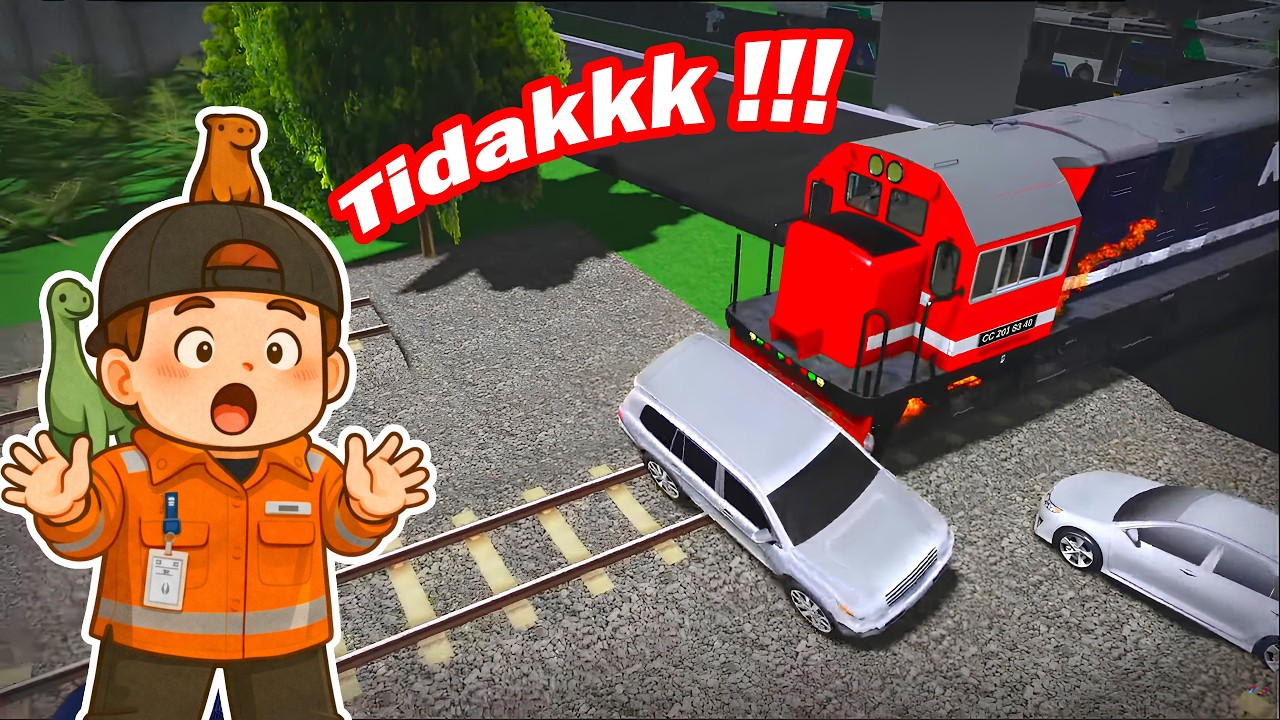 Perlintasan Kereta Api Paling BAR BAR | Anomali Nusarail Core | Roblox Kereta Api Indonesia
