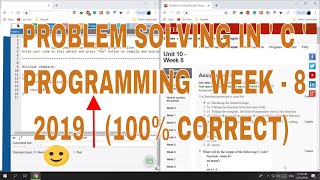 Problem solving through Programming In C week 8 2019