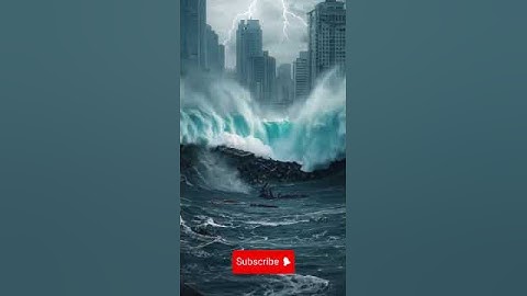 AI Shows The End Apocalyptic Tsunami Destroys City  Natural Disaster Simulation #video #viral