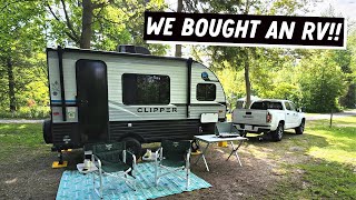WE BOUGHT AN RV! | Camping at Darlington Provincial Park Sites 50 and 3 | Ontario Camping
