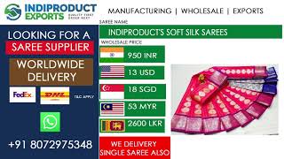 INDIPRODUCT'S SOFT SILK SAREES MANUFACTURER AND OVERSEAS SUPPLIER | #INDIPRODUCT EXPORTS | screenshot 3