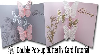 Double Popup Butterfly Card Tutorial | Birthday Card | Butterfly Basics