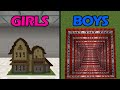 How boys and girls create illegal buildings