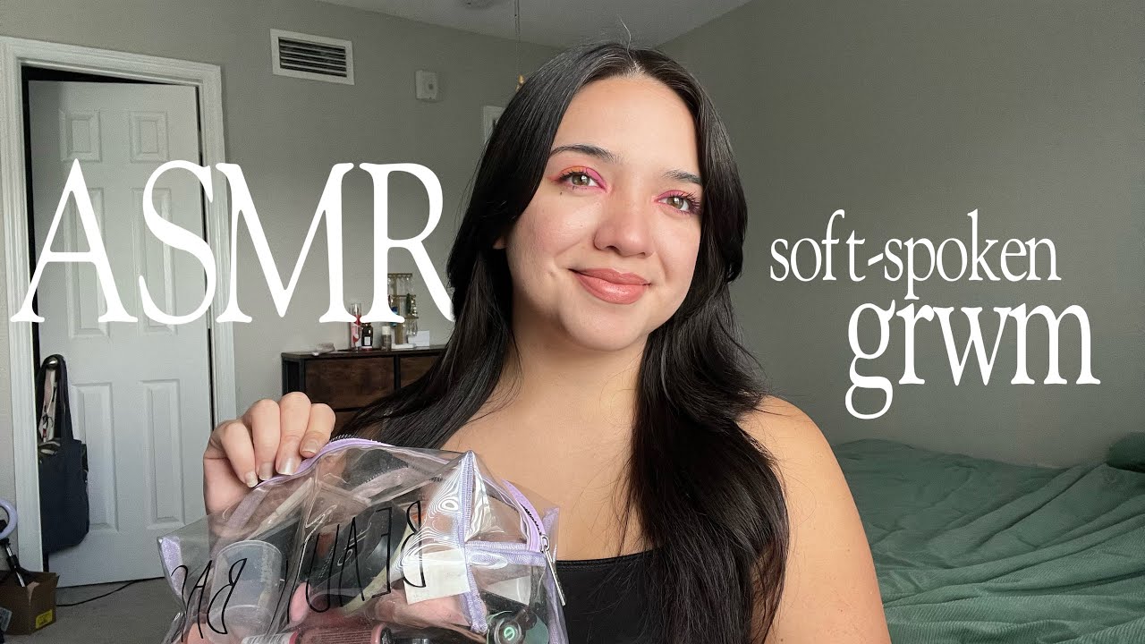 ASMR | soft-spoken grwm 🎀(makeup routine, chat, hangout, background)