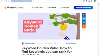 Download KGR tool free rank for keywords in days