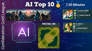 AI Top 10 Industrial Zone || Confideration Gold League 😉 || Art of war3