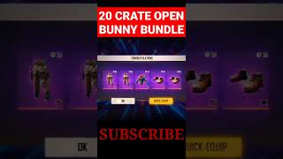 Free Fire Rare 20 Create Open Bunny Bundle  Raistar Bundle Open 20 Create  freefire shorts