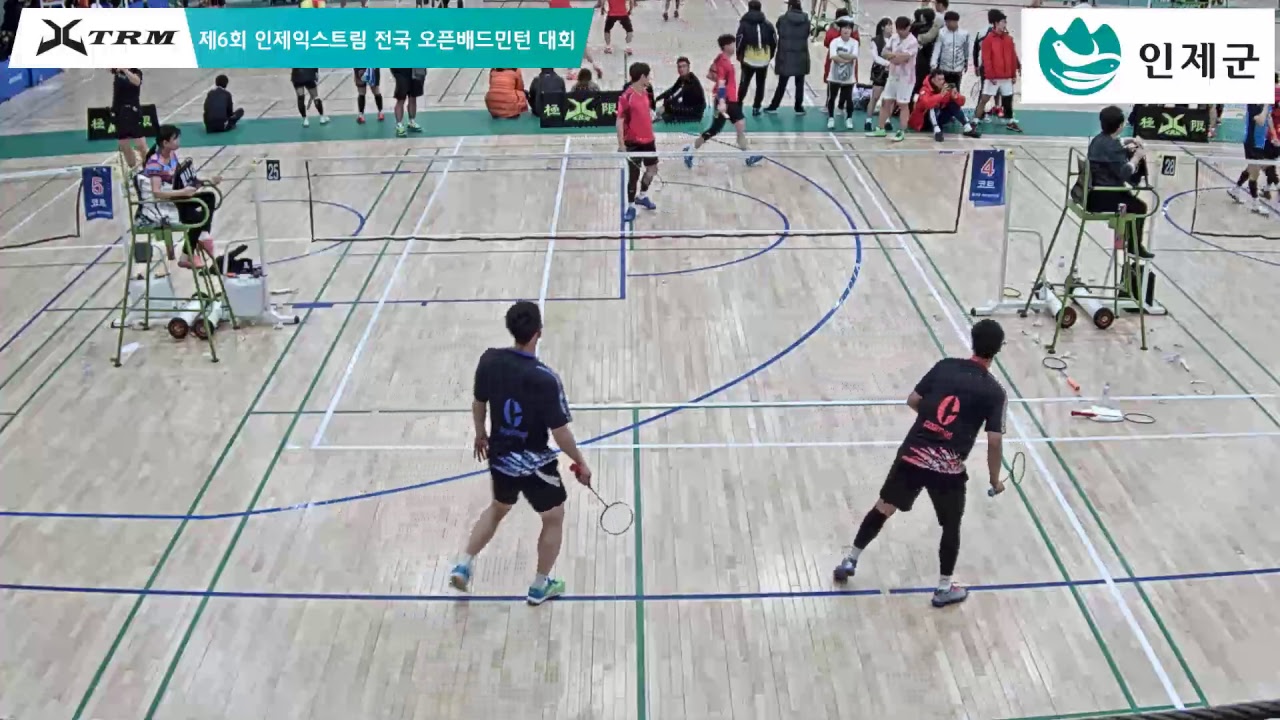(팀코보터) 하영식/김은수 vs (천안공주아카데미) 윤기식/구자학_남복 준자강[2019 인제익스트림 오픈 배드민턴 대회 ...