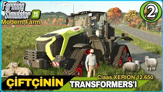 ÇİFTÇİNİN TRANSFORMERS'I PALETLİ DEV CLAAS XERION 12.650 ALDIK🔸️DEVASA KOYUN AHIRI KURDUK modernfarm screenshot 4