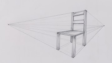 How to Draw a chair 🪑 Using Two- Point Perspective: Step by Step.