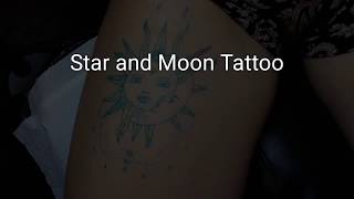 Star and Moon Tattoo by Ettore Bechis