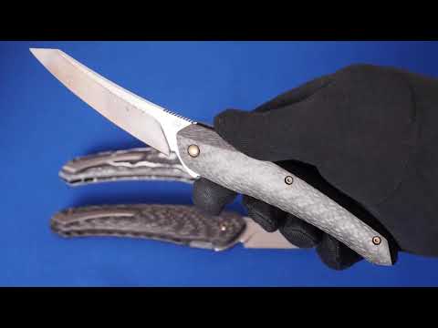 Cheburkov Cobra knives Vanadis 8 & Damascus Carbon Fiber Russia