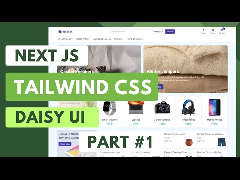Next.js and Tailwind CSS E-Commerce for Beginners (Daisy UI) | Project Setup - Part #1