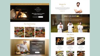 Responsive Website Design Using HTML CSS and JavaScript | Restaurant Website