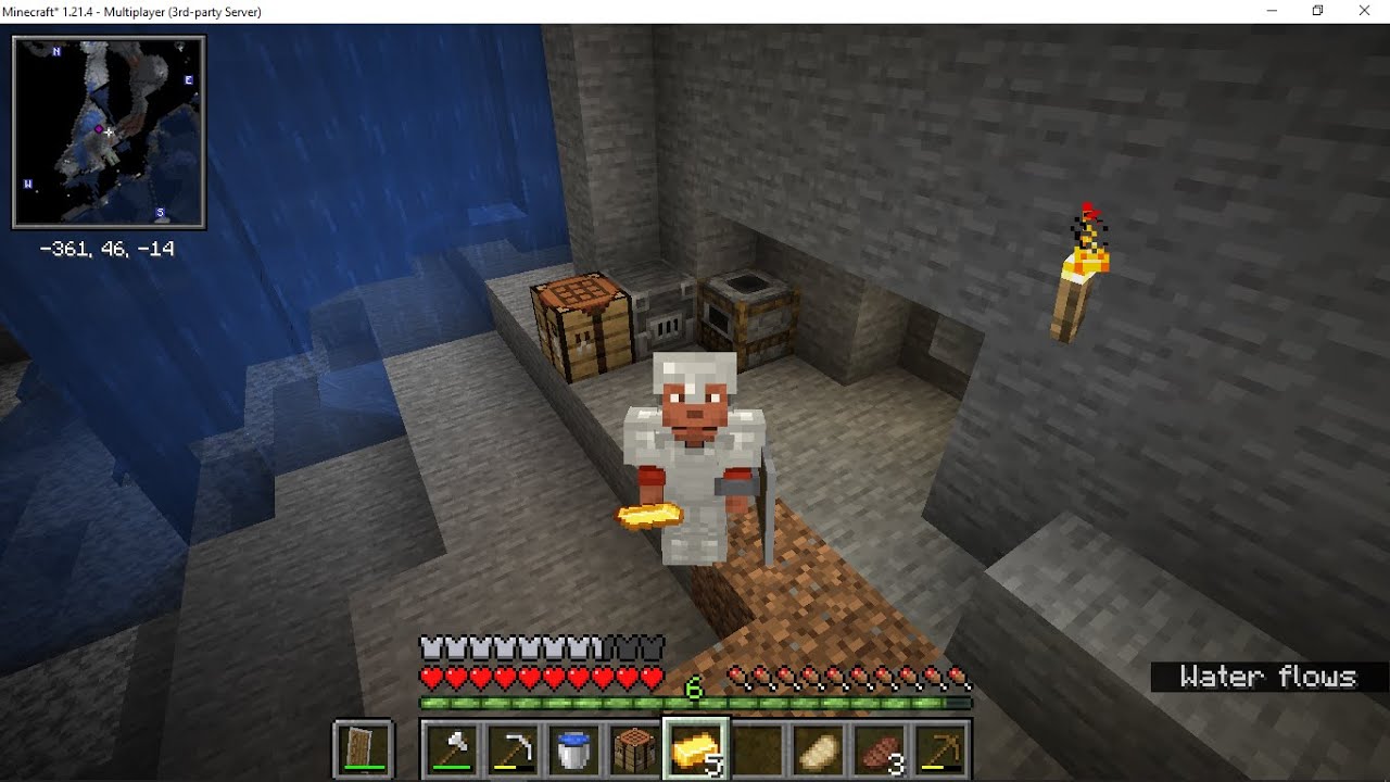 playin in my friends minecraft server - YouTube