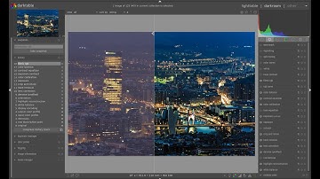 Darktable 3.5 Photography Edition: 9 Bilbao City by Night. Exposure + multiply blending (contrast)