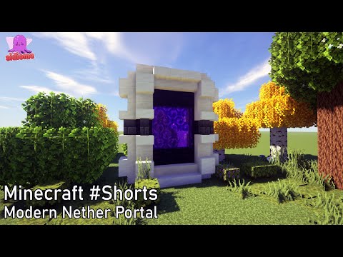 Minecraft #Shorts | Modern Nether Portal Design