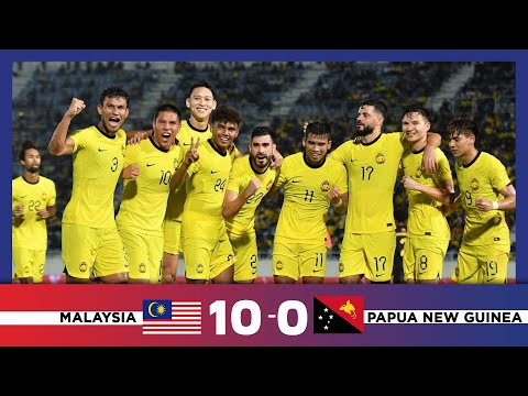 Malaysia 10 - 0 Papua New Guinea | Perlawanan Antarabangsa Tier 1