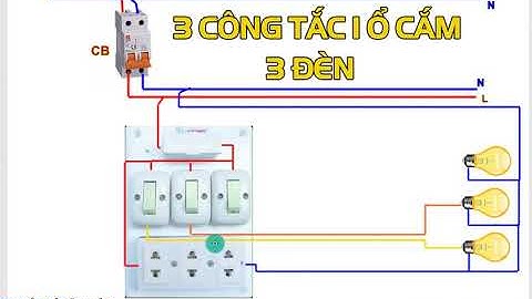 Điện Nhà -1Cầu Chì 3 Công Tắc 1 Ổ Cắm 3 Bóng Đèn