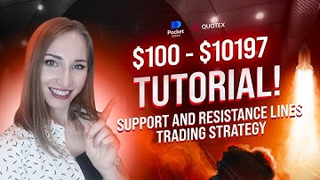 $100 TO $10197 | SUPPORT AND RESISTANCE LINES STRATEGY FOR BINARY OPTIONS
