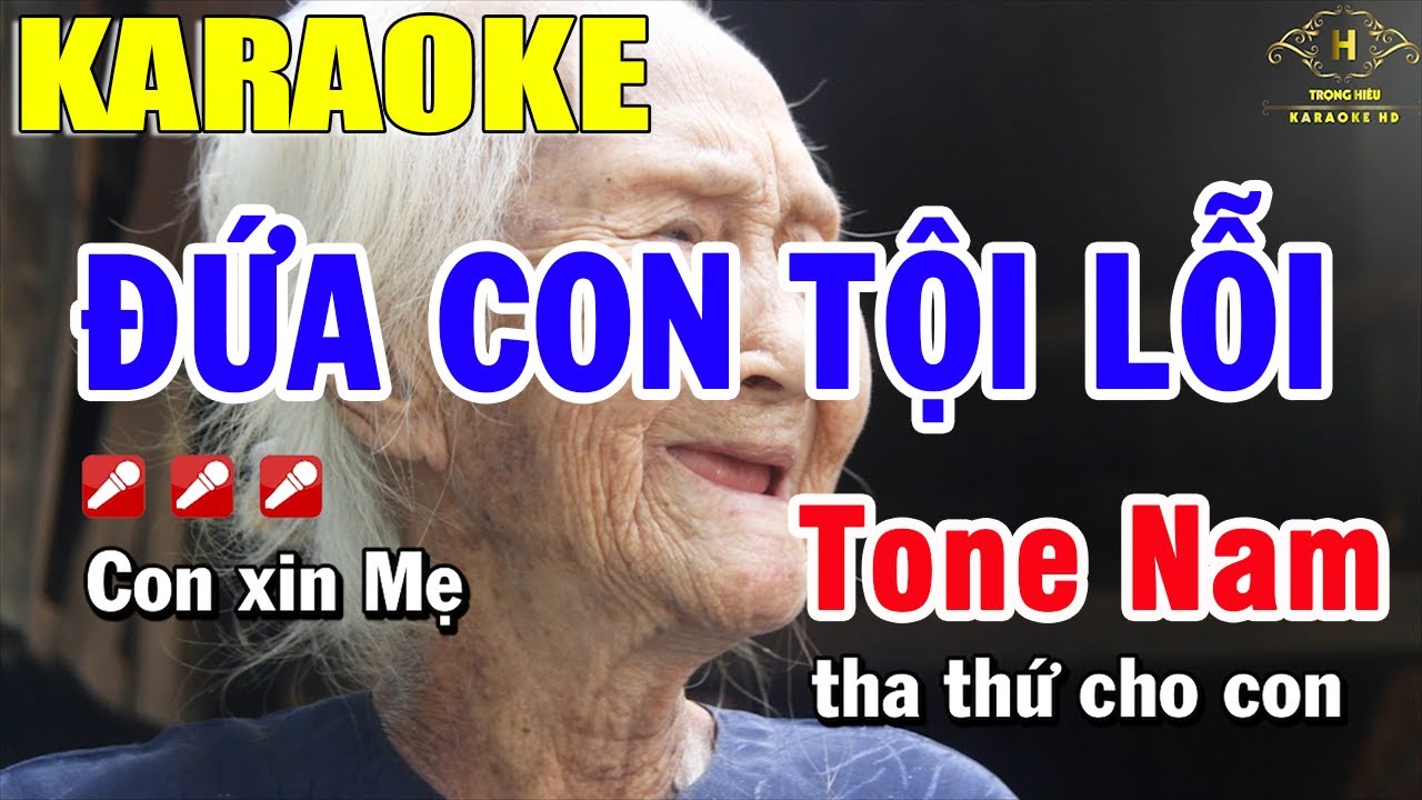 Karaoke Đứa Bé Tone Nam Nhạc Sống  Trọng Hiếu