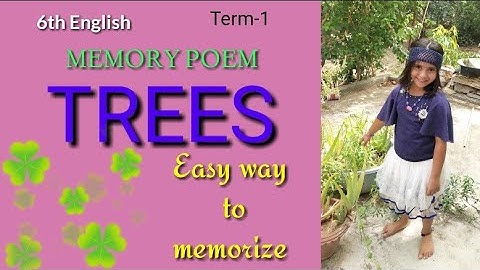 Trees poem easy way to memorize - 6th english term-1 || my hobbies channel