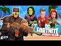 DC Heroes on a FORTNITE Private Island (Family Battle!) K-CITY GAMING