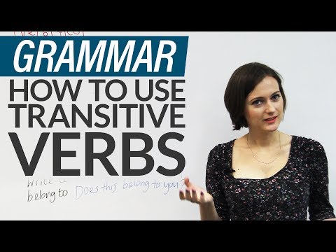 English Grammar: How to use TO with transitive verbs