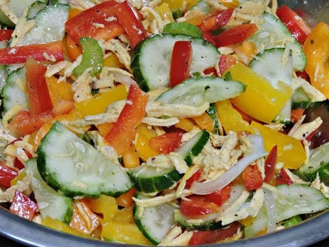 Video: Cómo Hacer Ensalada De Pollo Con Pimiento Morrón