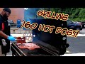 SDSBBQ - Onsite Catering - Grilling 160 Hot Dogs Using My 5ft Grill Table