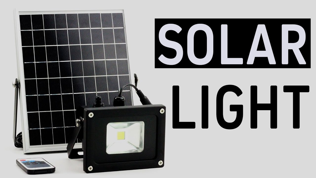 Remote control solar working garden solar light floodlight with lux sensor YouTube