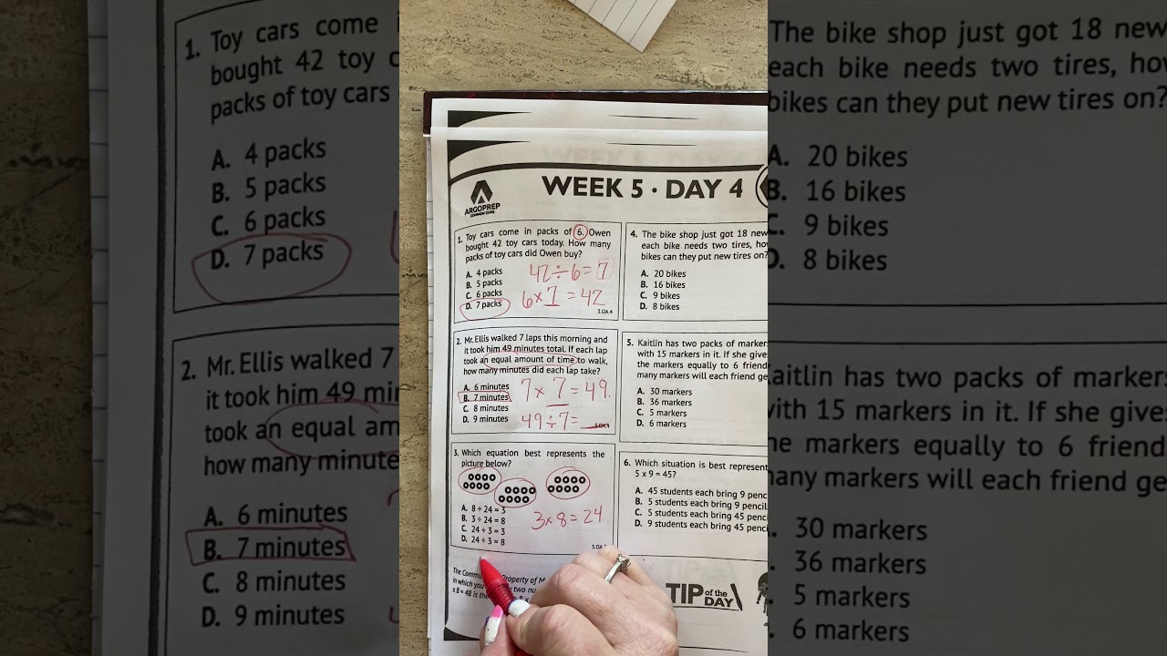 3rd Grade Division Worksheet - YouTube