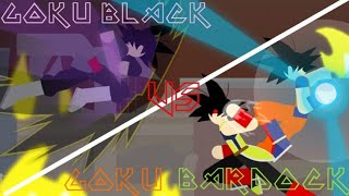 Goku and Bardock vs Goku Black| Stick Nodes Animation