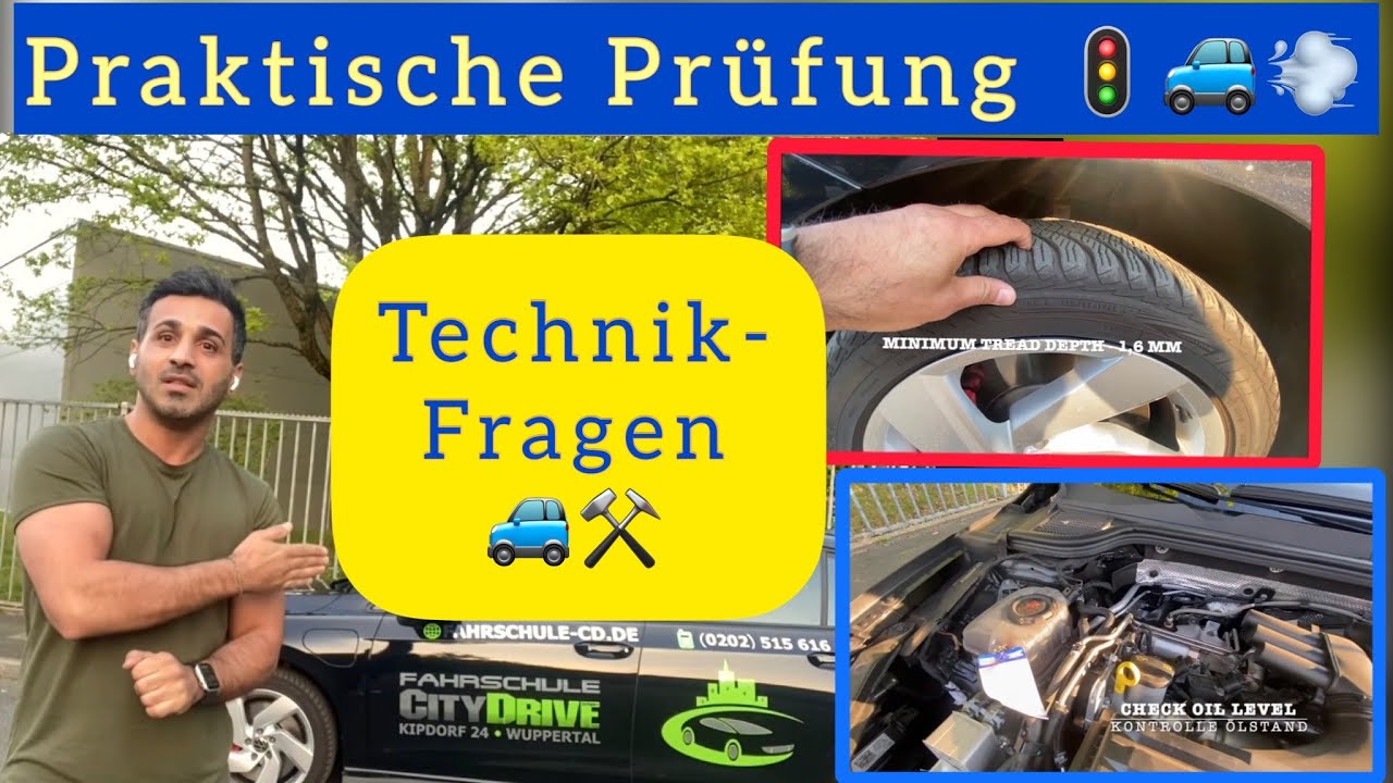 Technische Fragen Bei Praktischer Fahrprüfung Praktische Führerscheinprüfung- Technikfragen (with translations) - YouTube