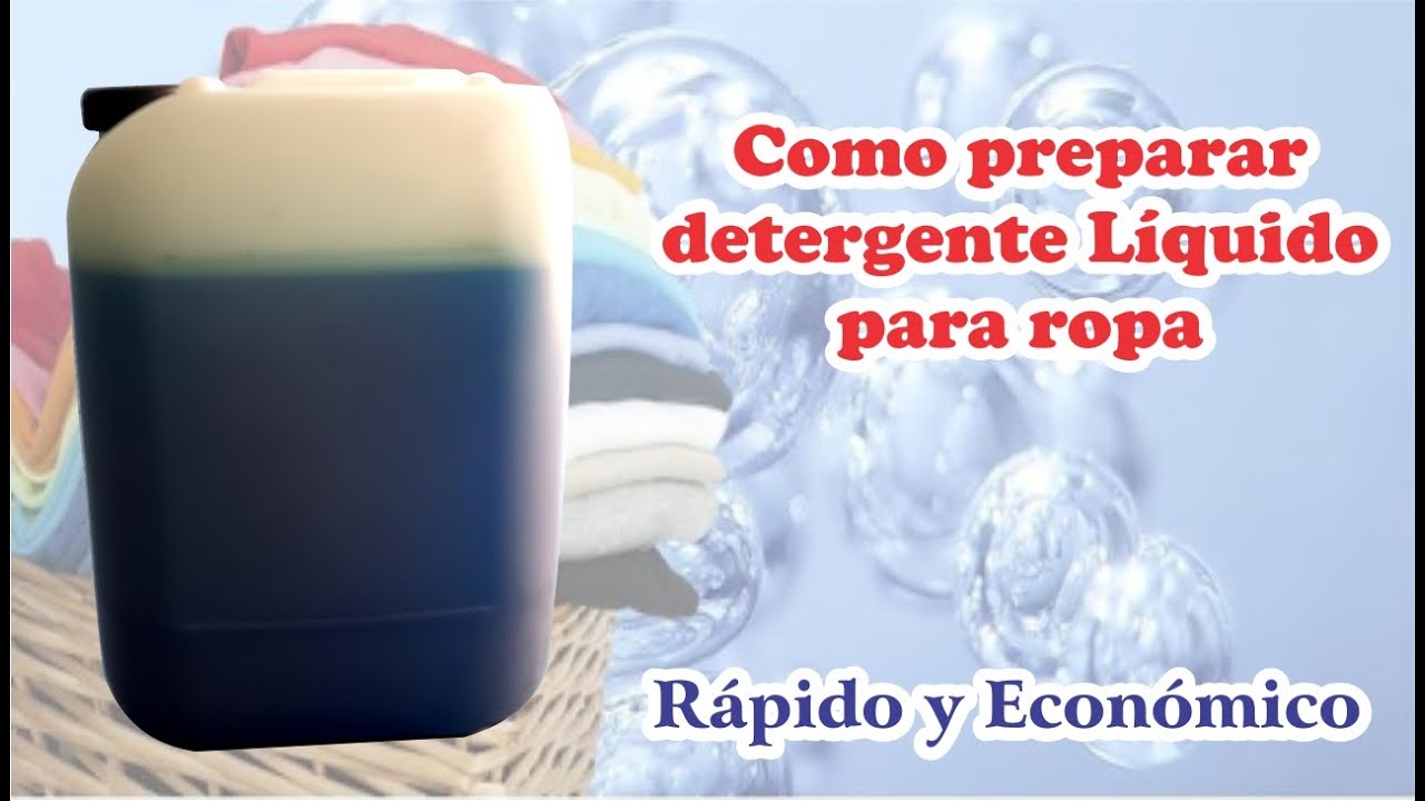 Como hacer Detergente Líquido para Ropa económico - YouTube