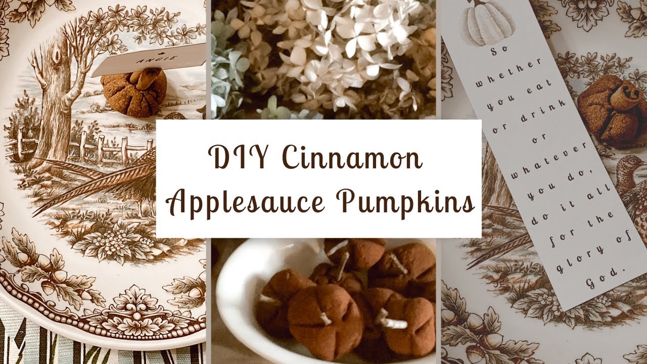 DIY Cinnamon Applesauce PumpkinsFall DecorFall Craft YouTube